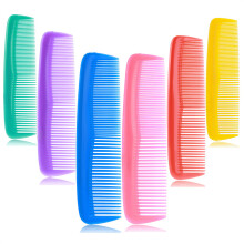 12 Piece Colorful Plastic Fine Tooth Hair Combs Set for Kids, Women and Men, Assorted Colors Including Yellow, Purple, Green, Blue, Red and Pink