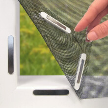 2 Pack Magnetic Window Fly Screens, Trim to Fit 150 x 130 cm, Fine Mesh Mosquito Net for Home Use