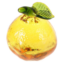 Decorative Artificial Orange Glass Figurine Ornament for Kitchen Desktop Crystal Statue 5 x 4 x 3.3 cm 1 Piece