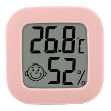 Digitale thermometer en hygrometer met lcd-scherm voor slaapkamer en babykamer, temperatuur- en vochtigheidsmeter, meerkleurig verkrijgbaar