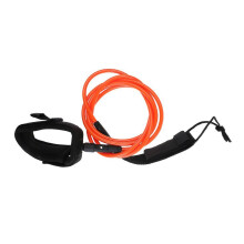 (7mm 6ft, Orange) 7mm 6ft Surfboard Leash Leg Rope Double Stainless Steel Swivels Yellow
