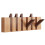 (Contrast color/6 hooks) Solid Wood Piano Key Coat Hook Creative Invisible Hook Wall Entryway Door No-Drill Storage Rack 1