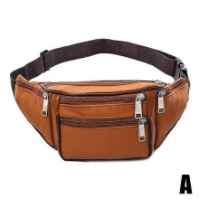 (yellow/One-size) Men Casual Outdoor Waist Bag Fashion Purse Pouch Business Bag 5-Colors