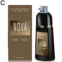 (Light Brown) Nova Hair Dye Shampoo, Nova Hair Instant Dye Shampoo 4 Colour
