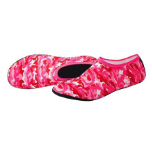Soft Water Shoes Stretchy  Socks Yoga Swim Shoe Dive Sock Camo Red XS