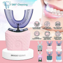 360 Teeth Cleaning U Type Electric Toothbrush Automatic Intelligent Ultrasonic Toothbrush 3 Modes USB Charging IPX7 Waterproof Adult