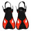 (as described, Red) Swim  Short Training Open Heel Adjustable Snorkel Flippers For Kids Red 1