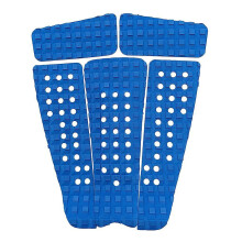 (as described, Blue) 5 Pieces Square Grooved EVA Surfboard SUP Traction Deck Grip Tail Pad Gray