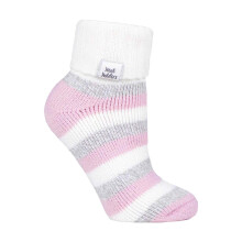 (4-8, Creme / Hellrosa (S Rib)) Heat Holders - Heat Holders - Damen Flauschige Bettsocken | Weich Lounge Socken Fleece