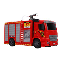 Feuerwehr-Spielzeug mit Licht 27x9x15cm, Reibungsantrieb, Wasser