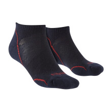 (6-8 A, Navy / Red) Bridgedale - Mens Hiking Ultralight T2 Merino Wool Performance Low Cut Socks