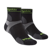 (12-14, Black) Bridgedale - Mens Trail Running Ultralight T2 Merino Wool Sport 3/4 Crew Socks