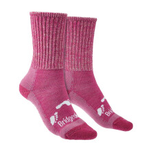 (12-1, Pink) Bridgedale - Kids Merino Wool Boot Socks | Walking Hiking Outdoor Socks