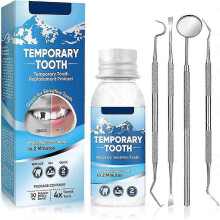 2025 Tooth Filling Repair Kit, Temporary Teeth Filler with 4 Dental Tools, Teeth Replacement Kits for Temporary Tooth Fixing, Diy Moldable False Teeth