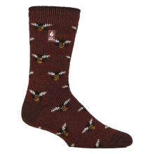 (6-11, Jacquard-Bienen) Heat Holders - Herren-Jacquard-Thermosocken für den Winter