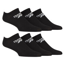 (10-13, Black) Reebok - 6 Pairs Unisex Low Cut Breathable Trainer Sport Socks