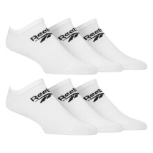 (6-8 A, White) Reebok - 6 Pairs Unisex Low Cut Breathable Trainer Sport Socks