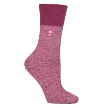 (04-Aug, Rosa) Gentle Grip - Gentle Grip - Damen Weiche Thermo-Socken ohne Gummibund mit Wabenbund