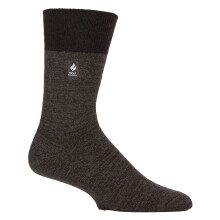 (06-Nov, Grau) Gentle Grip - Gentle Grip - Herren Weiche Thermo-Socken ohne Gummibund mit Wabenbund