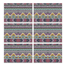 Boho Tribal placemats van linnenmix, set van 6, 30 x 45 cm