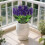 Lilla kunstige violette blomster 6 bundter 35 cm 1