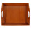 Bandeja de servir de madera marrón con asas, 32 x 25,8 cm. 1