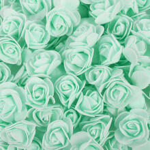 50 roses artificielles en mousse PE de 3,5 cm