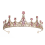Coroa de Princesa Rosa para Mulheres – Tiara de Cristal com Strass 1