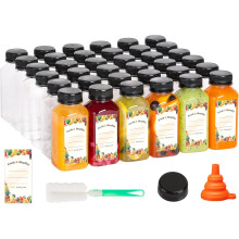 Buidéil Sú PET Glan 12x8oz le Caipíní Cruthúnas Sceite