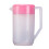 Pichet à eau rose en plastique 2,5 L avec couvercle 1