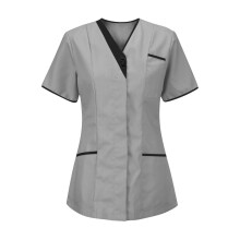 Women's Short Sleeve V-Neck Top - Soft Cotton Blend