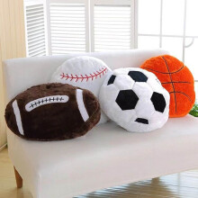 Sport-Dekokissen-Set – 4-teiliges Plüschkissen-Set