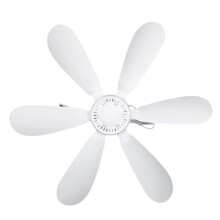 Ventilatore da soffitto a sospensione ricaricabile tramite USB, colore bianco, in ABS.