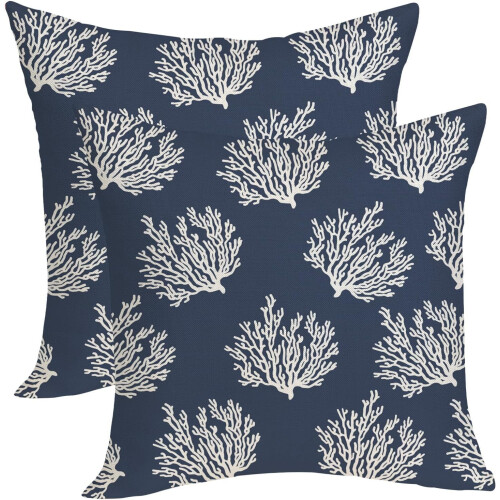 Örngott i linne, kuststil, 45x45 cm, 2-pack