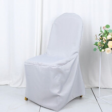 Zilverkleurige polyester stoelhoezen voor banketstoelen