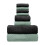 Ensemble de 8 serviettes de bain en coton vert 1