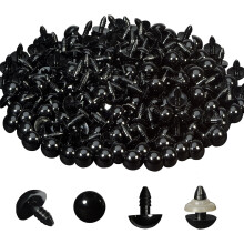 Black Safety Eyes with Washers for Crochet Dolls 200 pcs