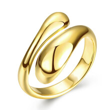 18K gold plated brass adjustable ring size 7