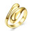 18K gold plated brass adjustable ring size 7 1