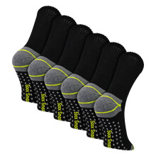 (Nov-14, Schwarz (Transparent)) Sock Snob - Sock Snob - 6er Pack Herren Arbeitssocken Rutschfest Strapazierfähig Boot Socken