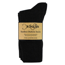 (04-Aug, Schwarz) Dr.Socks - Dr. Socks - 4er Pack Damen Bambus Diabetikersocken Weich