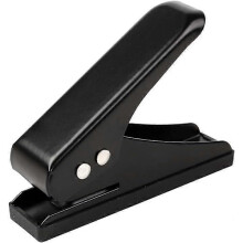 Metal 1-Hole Punch 6mm Black 12-Sheet Capacity