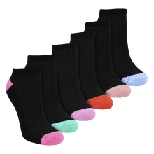 (04-Aug, Schwarz) Sock Snob - Sock Snob - 6er Pack Damen Bambus Sneaker Socken Weich Atmungsaktiv Ferse Spitze
