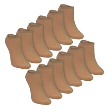 (04-Aug, Natürlich) Sock Snob - Sock Snob - 12er Pack Damen Unsichtbare Pop Socken 15 Denier No Show Socken