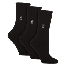 (04-Aug, Schwarz) Gentle Grip - Gentle Grip - 3er Pack Damen Thermosocken Warm Winter Socken Brushed Innenfutter