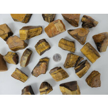 Tiger's Eye Stone Rough Chunk 100g Bulk