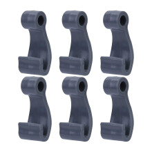 (Grey) 6Pcs Kayak Lashing Hooks J Hooks Fishing Raft Bungee Shock Cords Hooks Grey