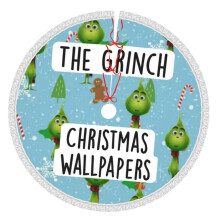 Grin-Ch Christmas Tree Skirt 36 Inch Rustic Holiday Decor
