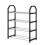 TRIEIY Shoe Rack Black 4-Layer Stackable Wire 1