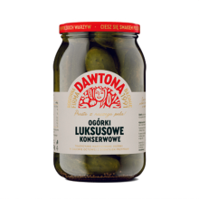 Ogórki konserwowe luksusowe 900g produkt pasteryzowany Dawtona